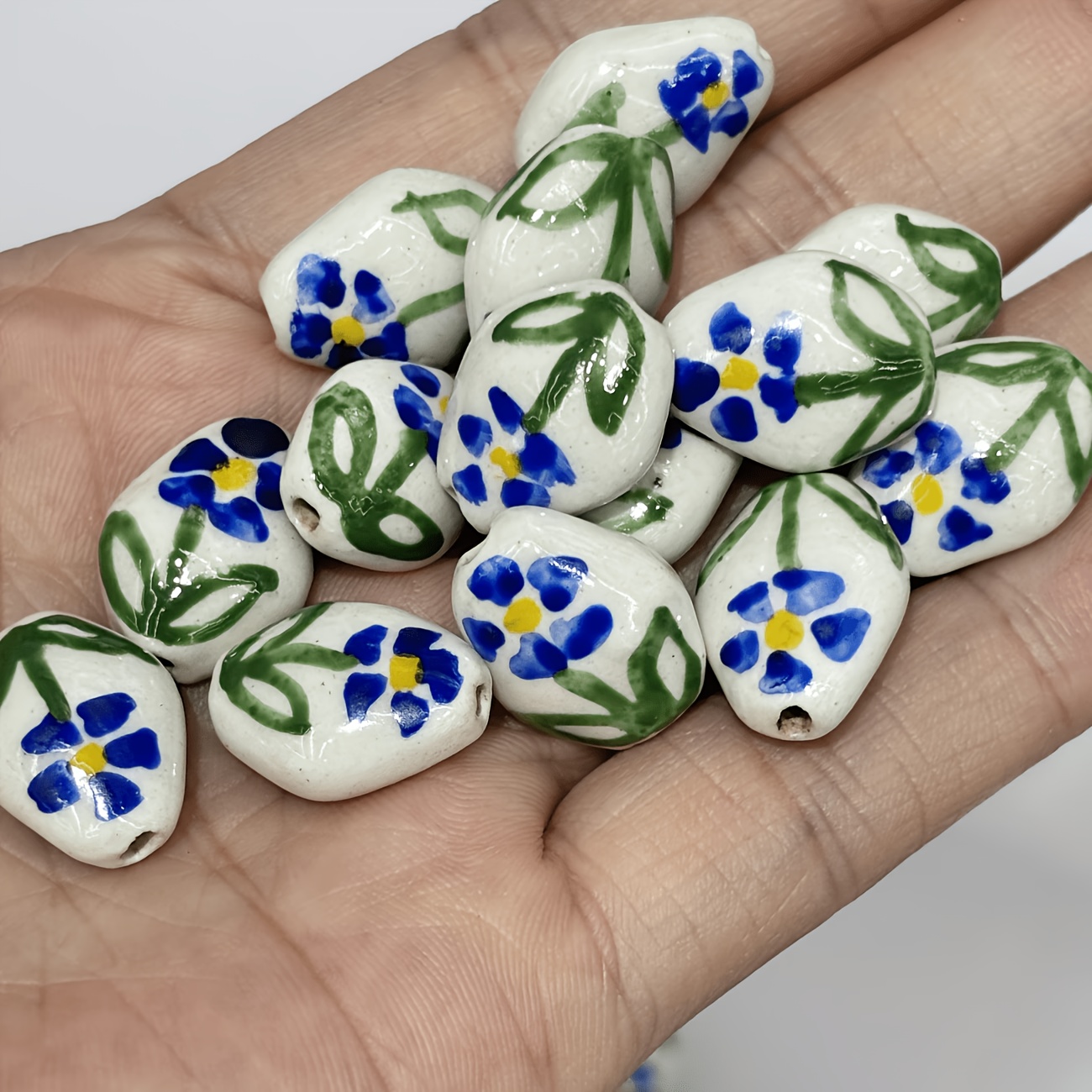6pcs Vintage Bohemian Ceramic Beads Set for DIY Jewellery Making